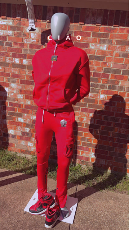 Red Hoodie JumpSuit