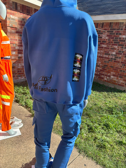 Blue Hoodie Jumpsuit